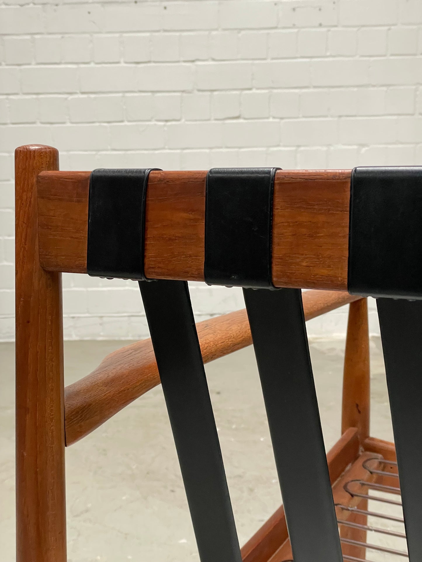 Easy Chair | Leder | Teak | mid century | style of Grete Jalk / Arne Vodder