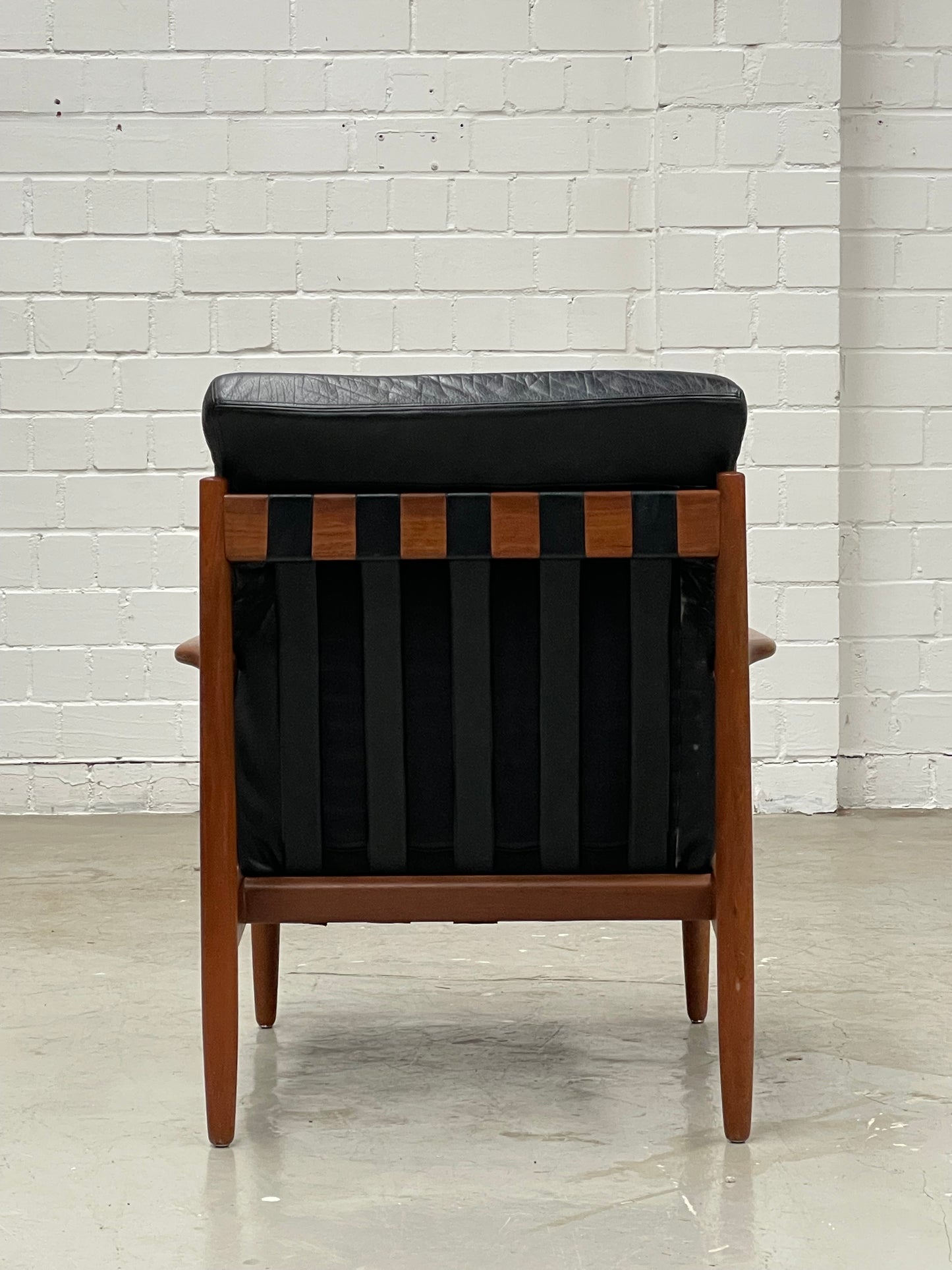 Easy Chair | Leder | Teak | mid century | style of Grete Jalk / Arne Vodder
