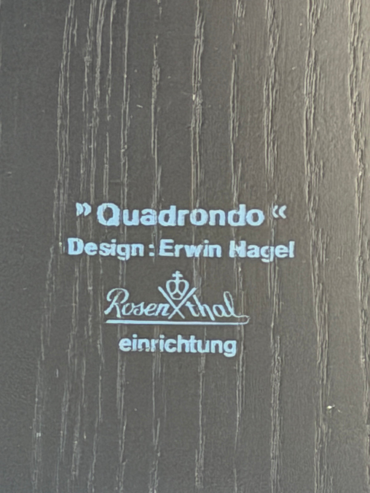Quadrondo Table by Erwin Nagel for Rosenthal 1980s