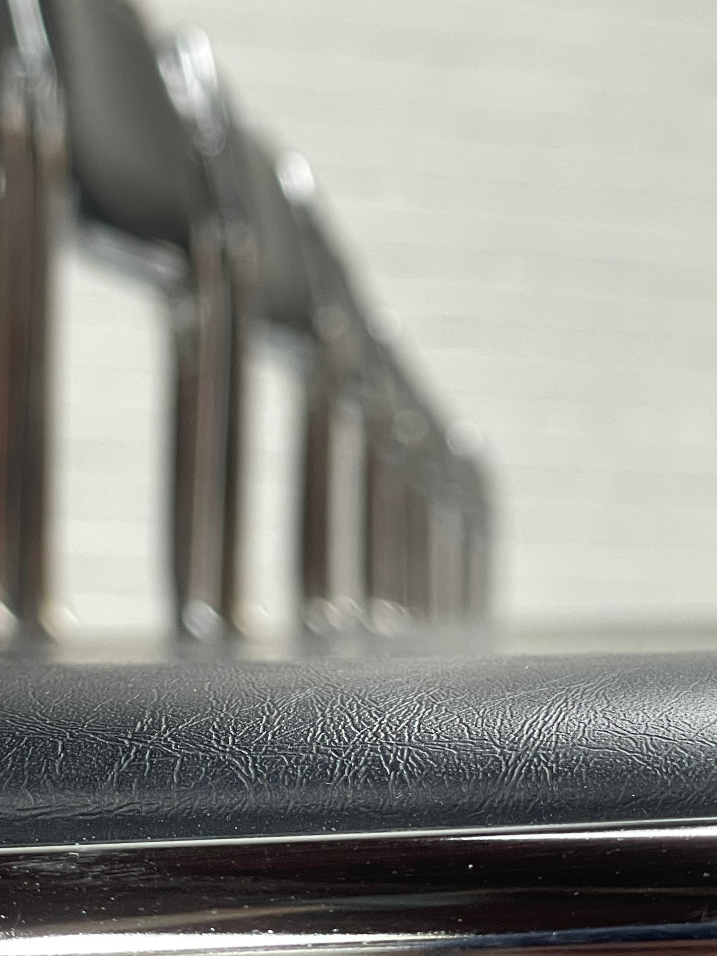 Bauhaus | Chrome | Stackable | Chair | modern | Vintage | upholstered in a black faux leather