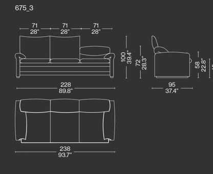 Vico Magistretti | Cassina | Maralunga | Sofa | Gestreifter 3-Seater |  Missoni fabric | Italy | couch