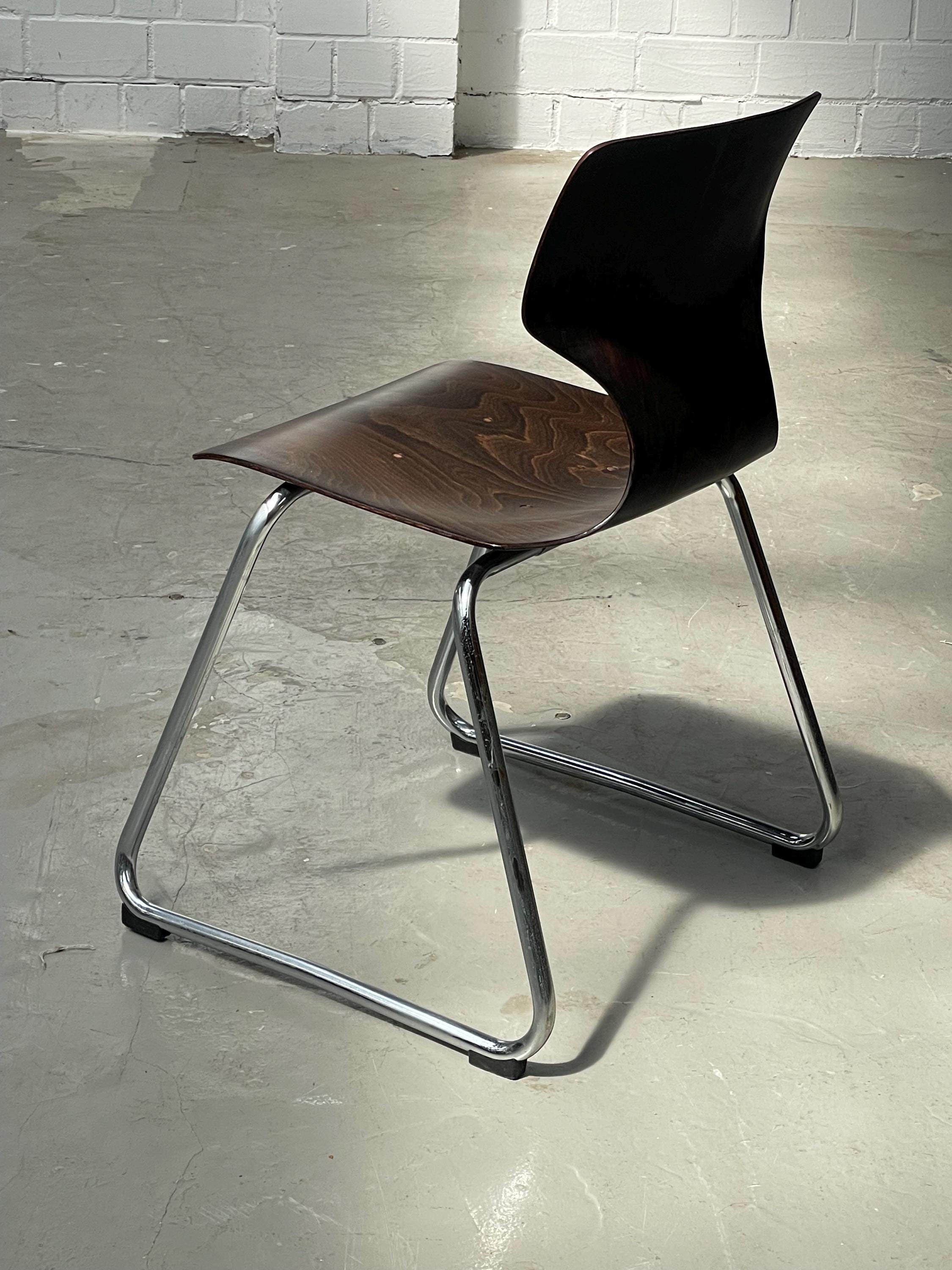 Elmar Flötotto | Pagholz | Designklassiker | stapelbar | Chrom