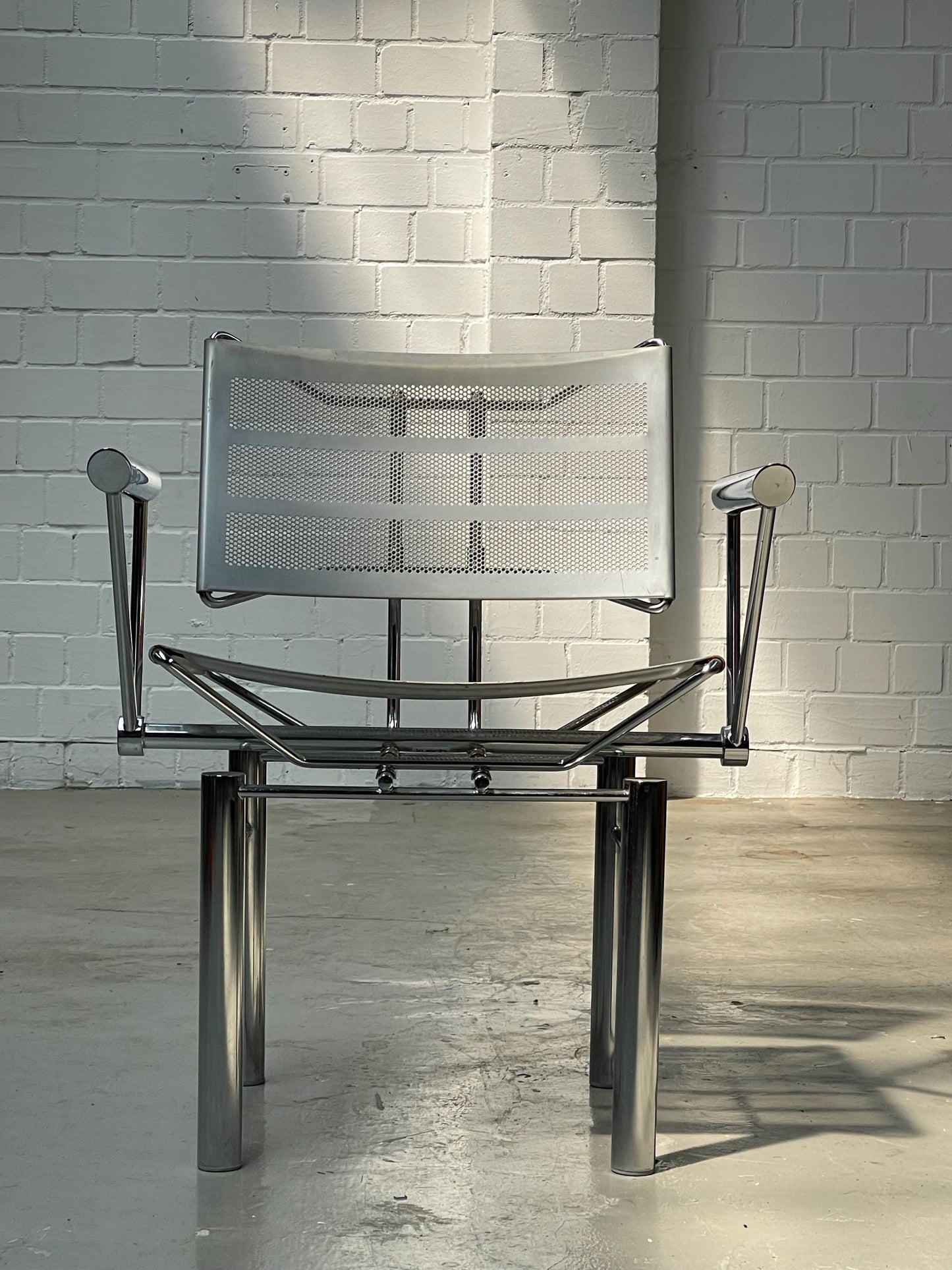 Postmodern Chrome Steel Dining Chairs - Hans Ulrich Bitsch for Kusch&Co - 1980s