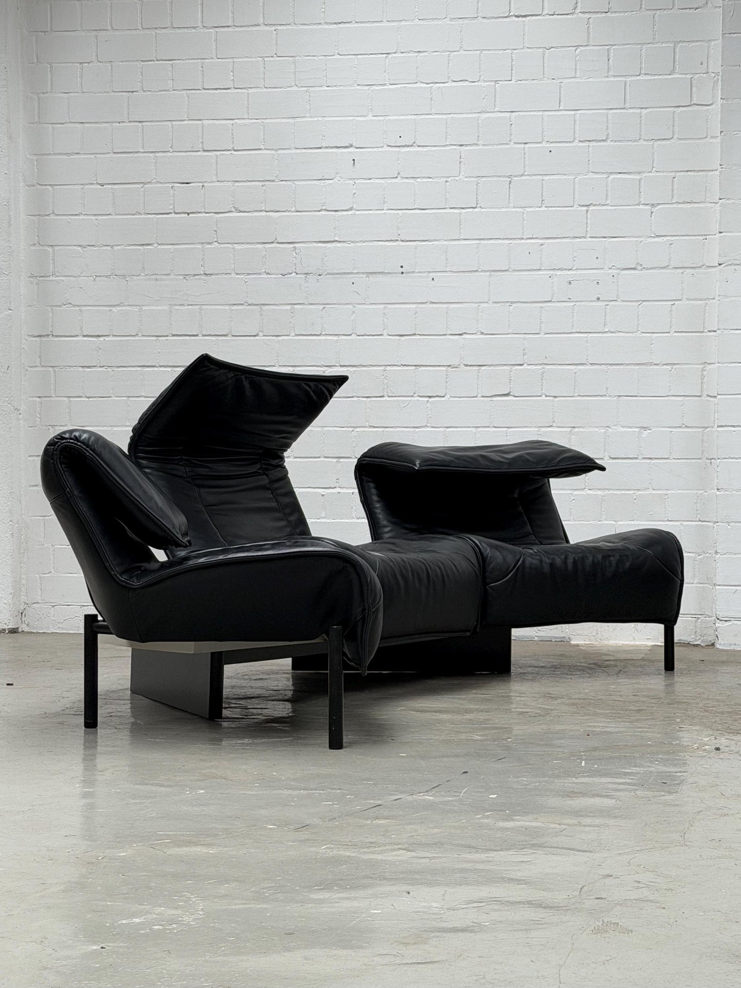 Vico Magistretti | Cassina | Veranda Sofa | Black Leather | Italian Design