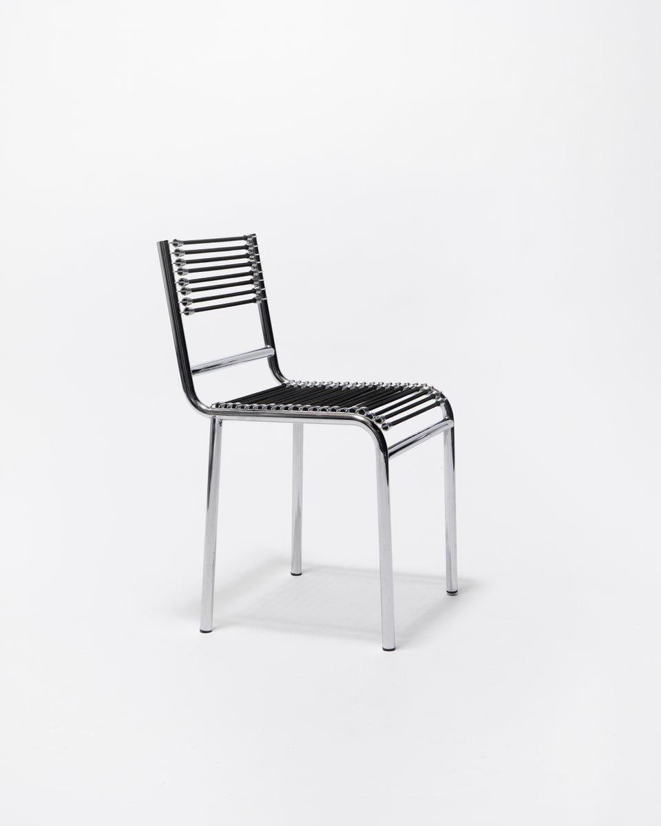 Sandows Chair | René Herbst | modern | Bauhaus Chrome & black expander | design icon | space age