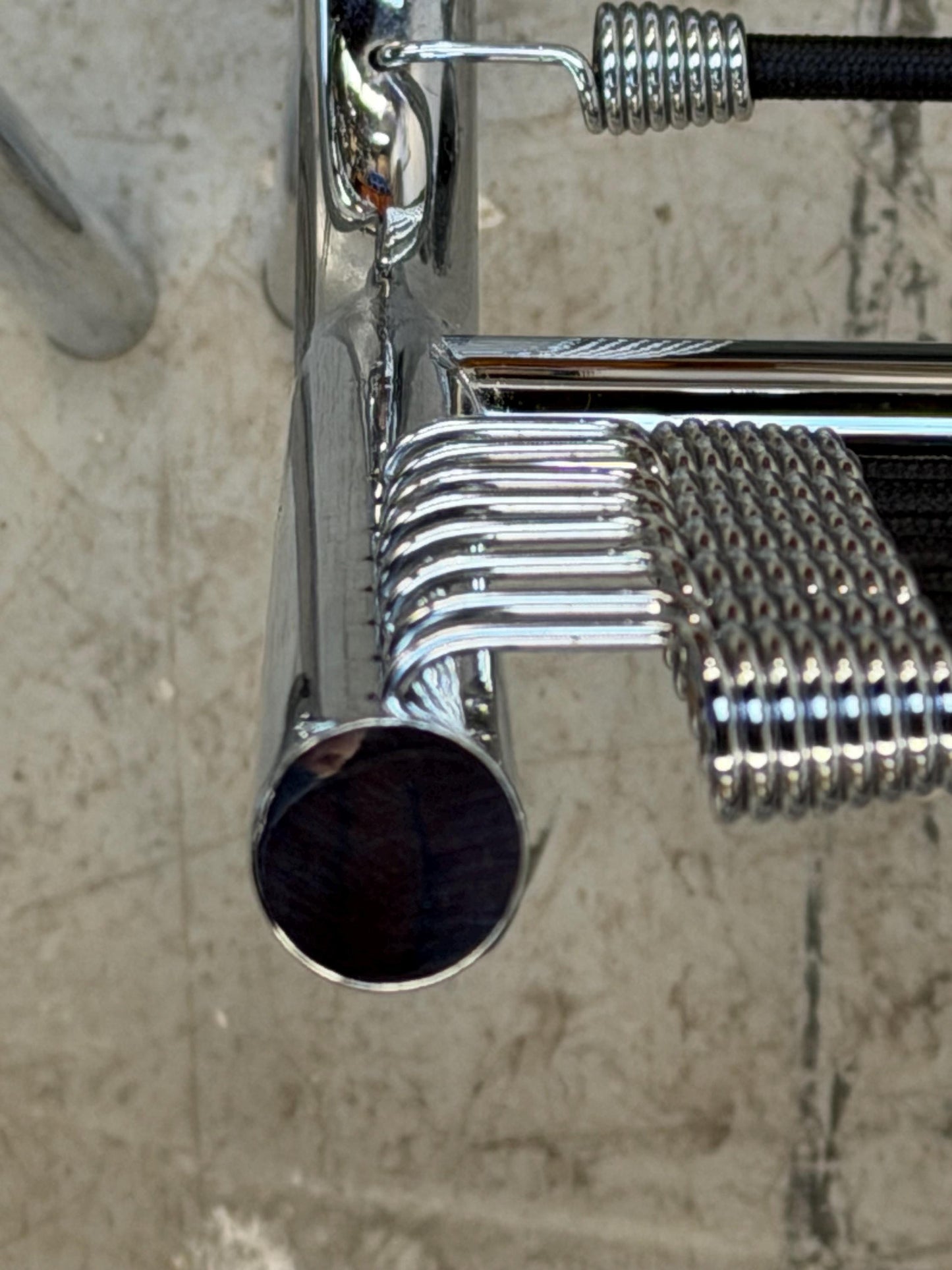 Sandows Chair | René Herbst | modern | Bauhaus Chrome & black expander | design icon | space age