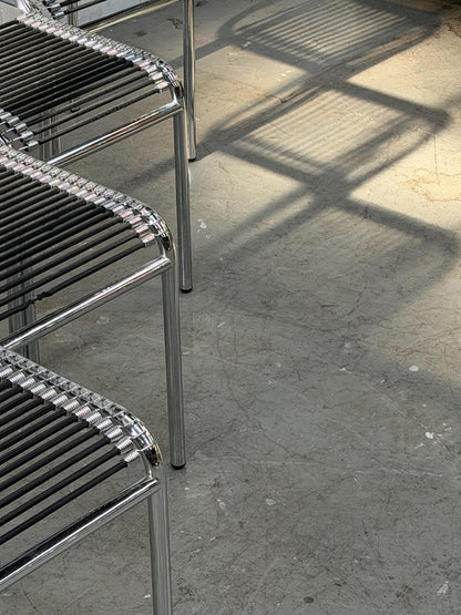 Sandows Chair | René Herbst | modern | Bauhaus Chrome & black expander | design icon | space age