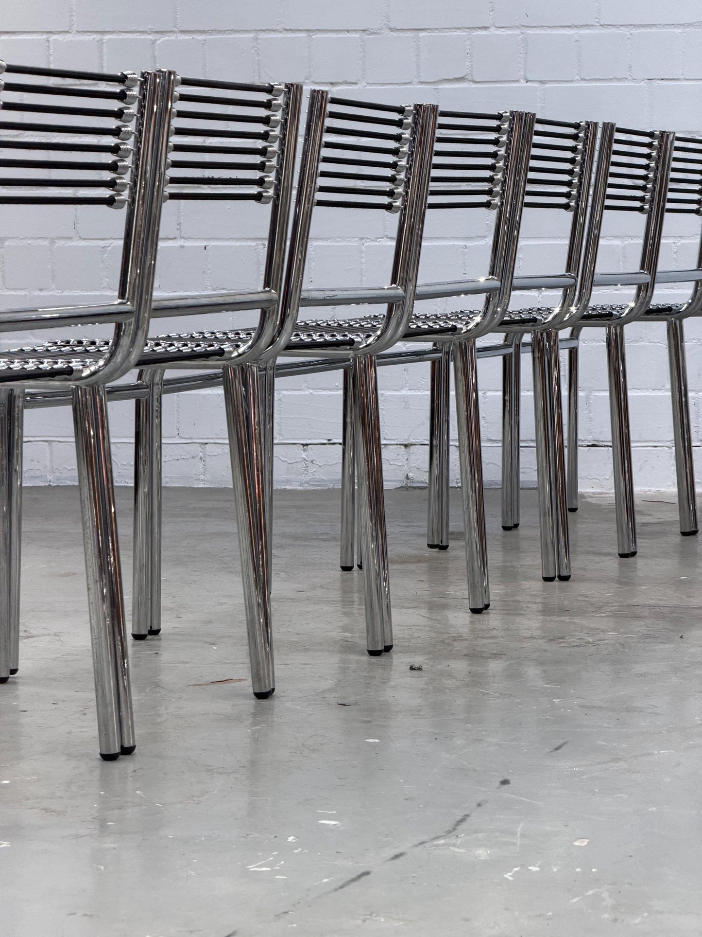 Sandows Chair | René Herbst | modern | Bauhaus Chrome & black expander | design icon | space age