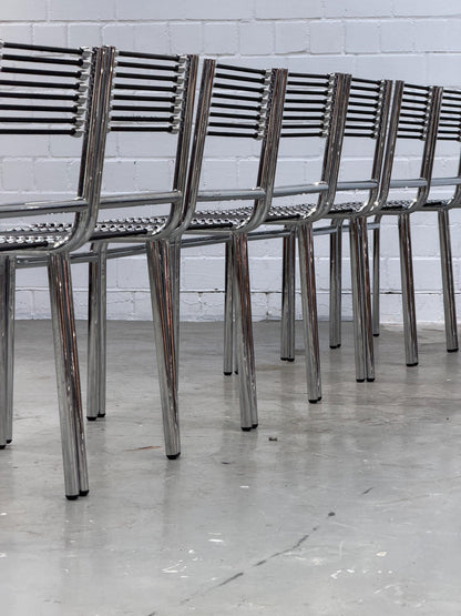 Sandows Chair | René Herbst | modern | Bauhaus Chrome & black expander | design icon | space age