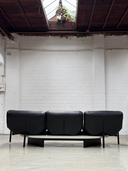 Vico Magistretti | Cassina | Veranda Sofa | Black Leather | Italian Design