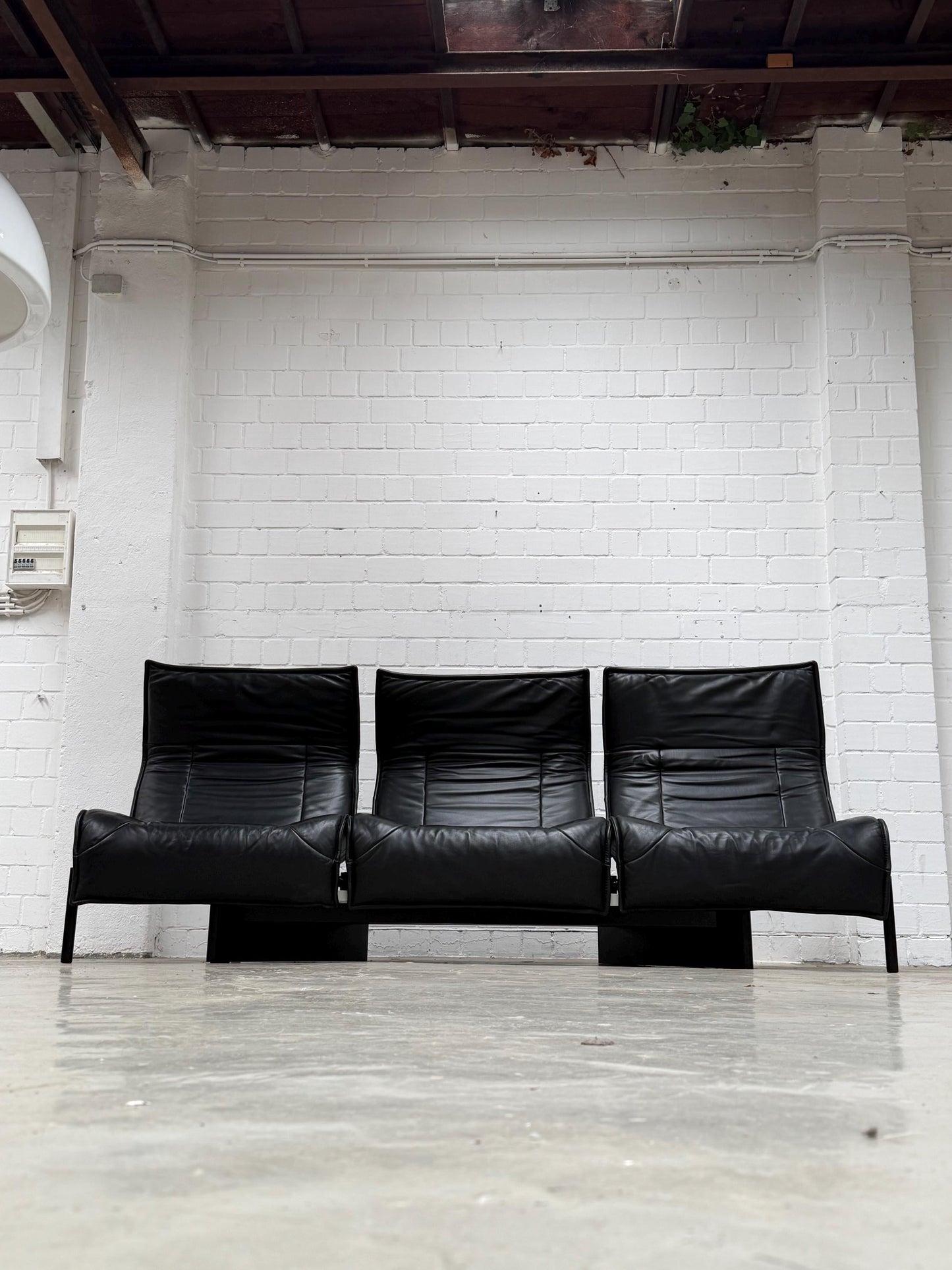 Vico Magistretti | Cassina | Veranda Sofa | Black Leather | Italian Design