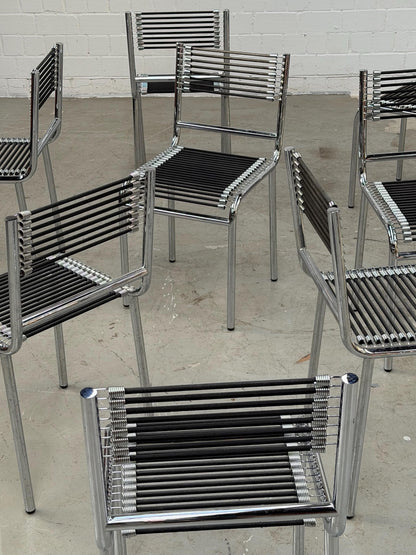 Sandows Chair | René Herbst | modern | Bauhaus Chrome & black expander | design icon | space age