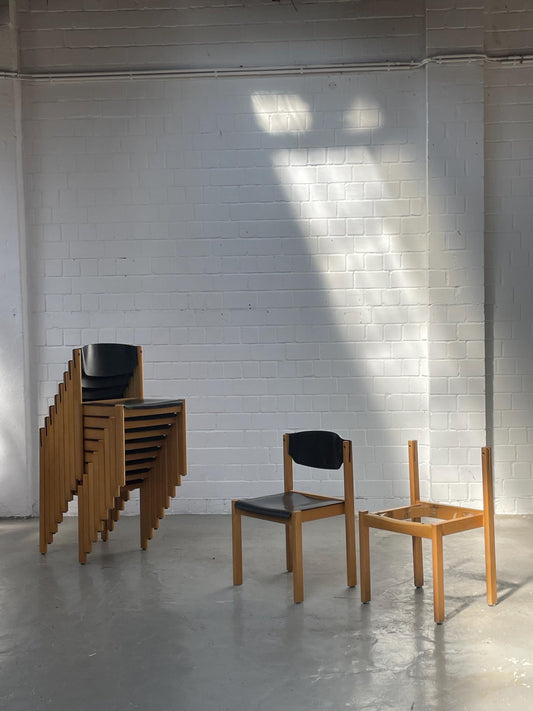 stackable | wooden | puristic |  modern | West Germany | CHAIR | Nusch + Co
