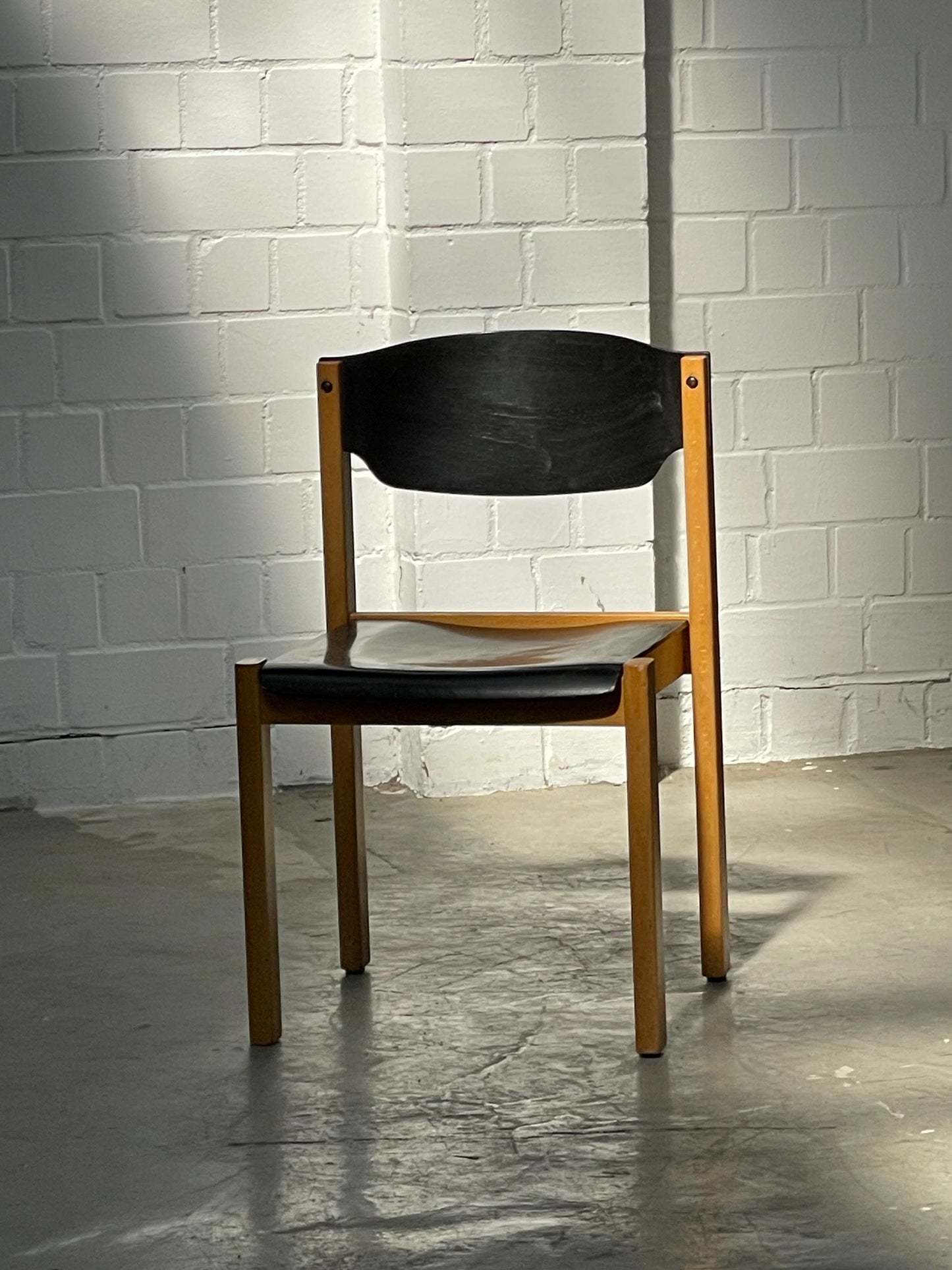 stackable | wooden | puristic |  modern | West Germany | CHAIR | Nusch + Co
