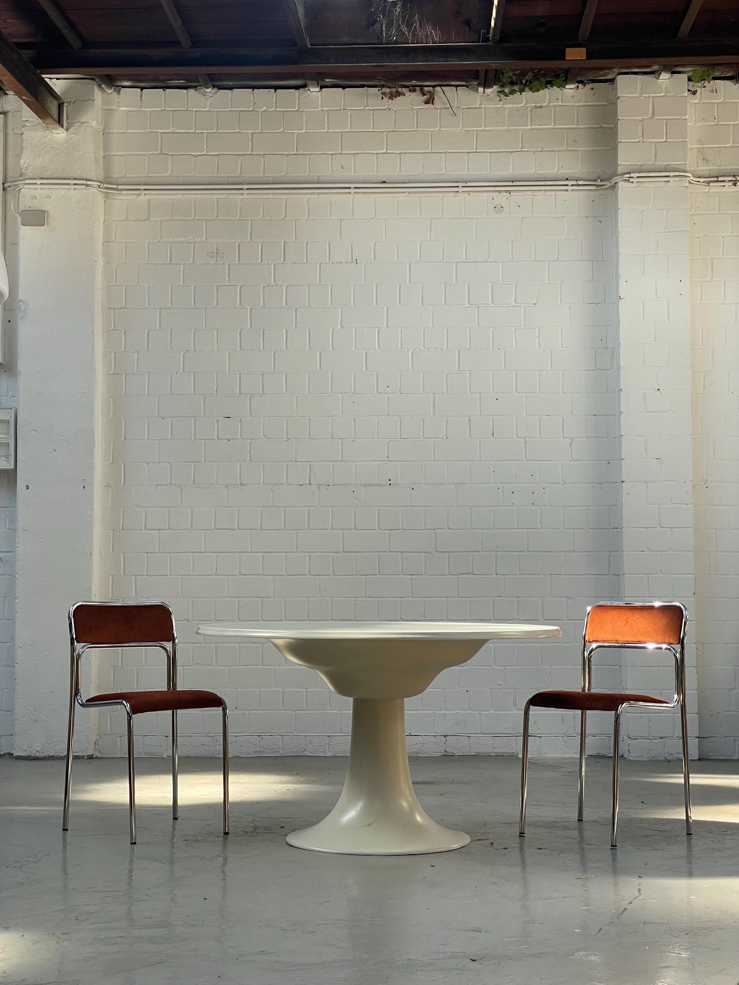 Rare Otto Zapf Column Table | 1960s Fiberglas Modern Design