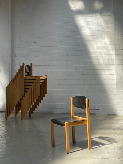 stackable | wooden | puristic |  modern | West Germany | CHAIR | Nusch + Co