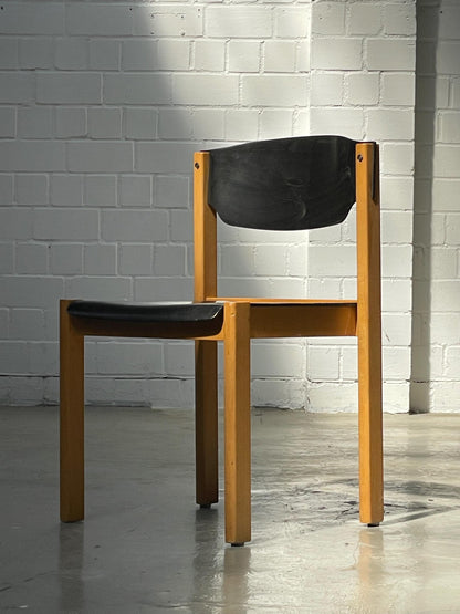 stackable | wooden | puristic |  modern | West Germany | CHAIR | Nusch + Co