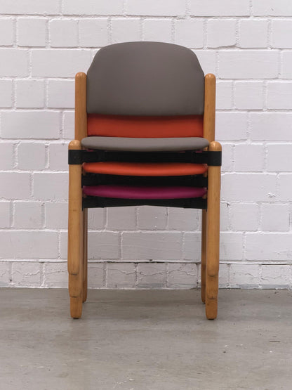 Mid Century | stackable | modern | West Germany | dining chair | Fröscher Sitform | fresh upholstered