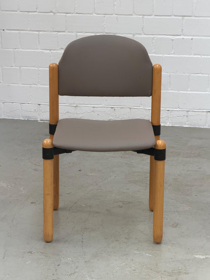 Mid Century | stackable | modern | West Germany | dining chair | Fröscher Sitform | fresh upholstered