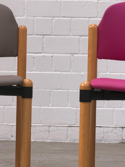 Mid Century | stackable | modern | West Germany | dining chair | Fröscher Sitform | fresh upholstered