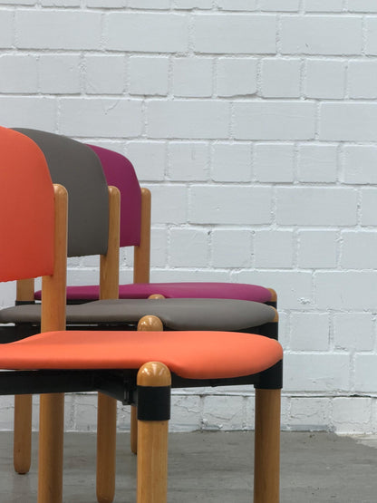 Mid Century | stackable | modern | West Germany | dining chair | Fröscher Sitform | fresh upholstered