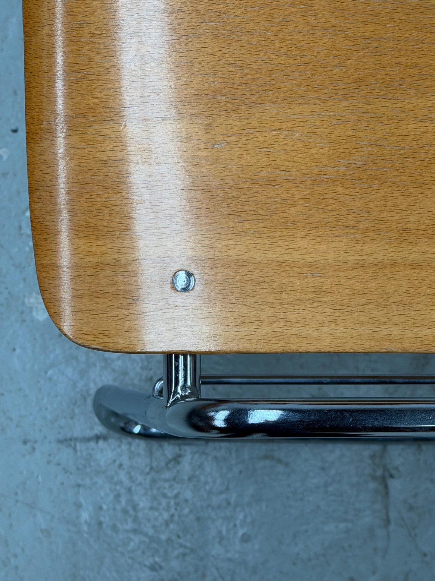 Vintage Stackable Chair in Bentwood & Chrome – Mid-Century Design | West Germany |