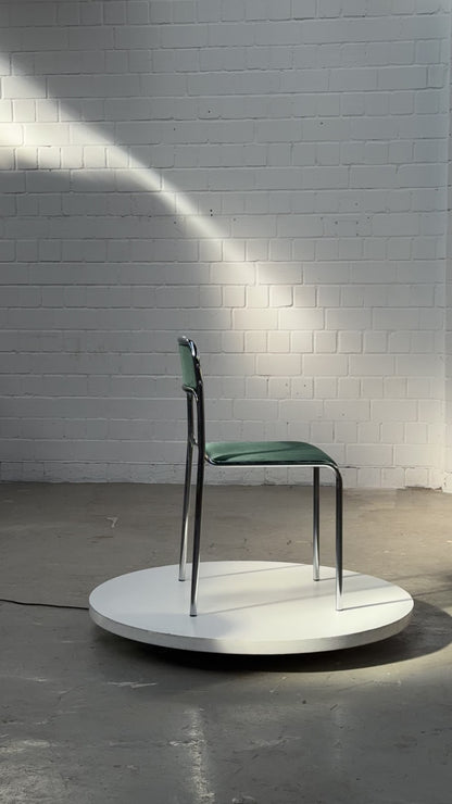 Dark green Bauhaus stackable chair